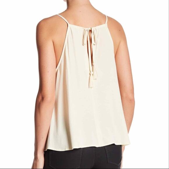 ASTR the Label Embroidered Tie Back Tassel Tank - Picture 2 of 13